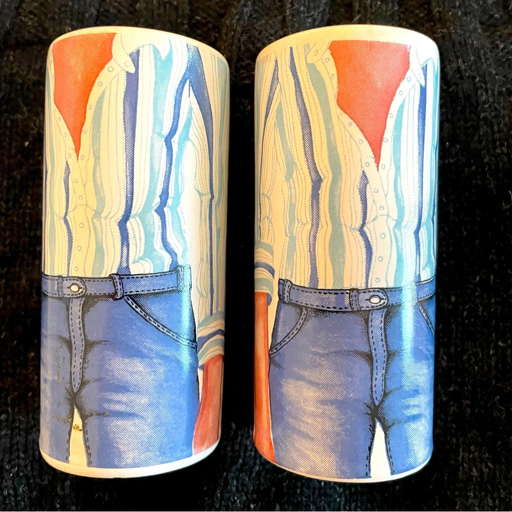 Carlton Ware Salt and Pepper Shakers British Colorful Great Glaze Never Used